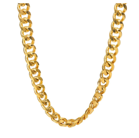 Necklace 18k Gold Plated Steel, Waterproof