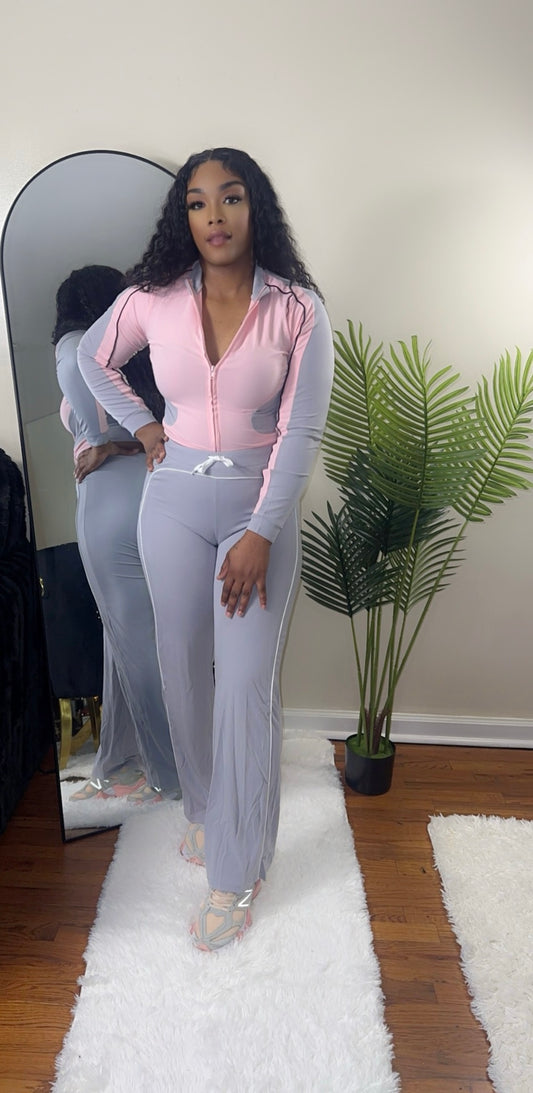 Cute and girly two piece pants set