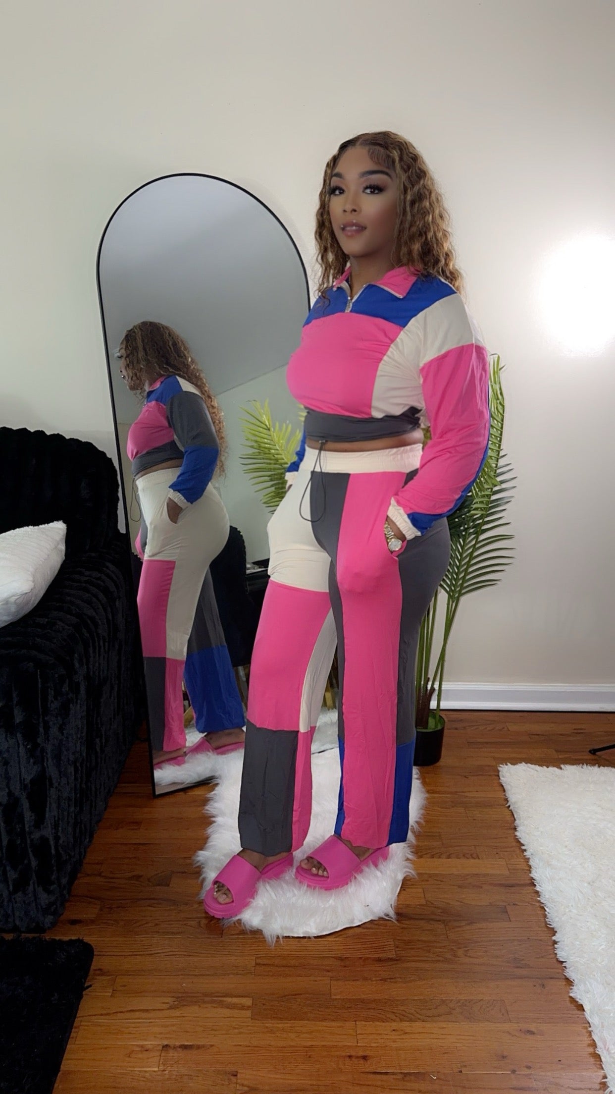Two piece pants set tracksuit