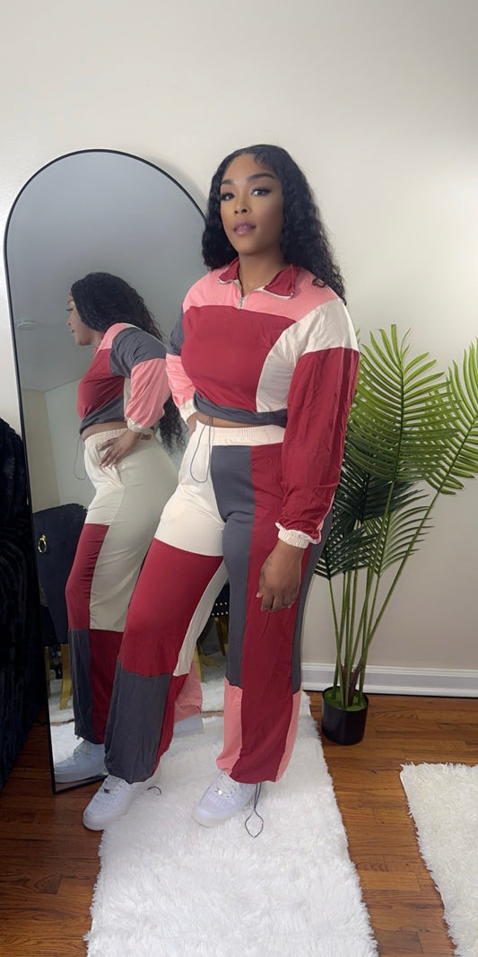 Two piece pants set tracksuit