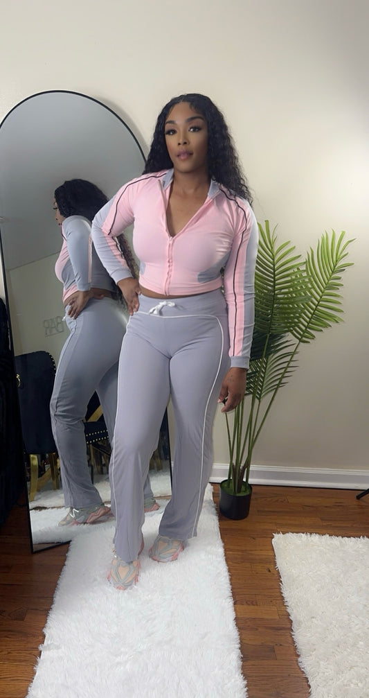Cute and girly two piece pants set
