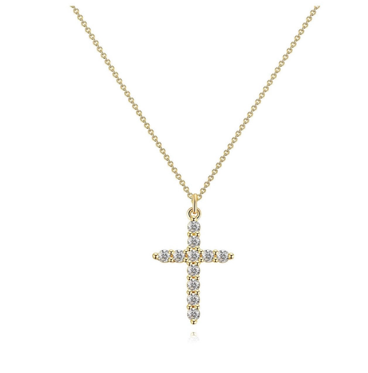 “Cross necklace”18k Gold Plated steel waterproof