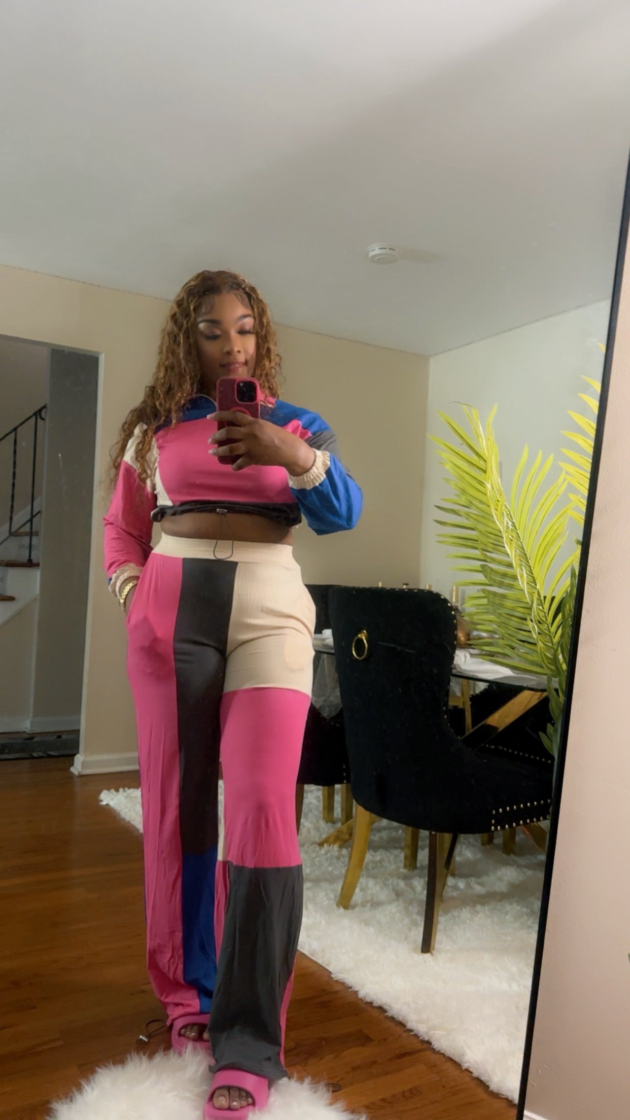 Two piece pants set tracksuit