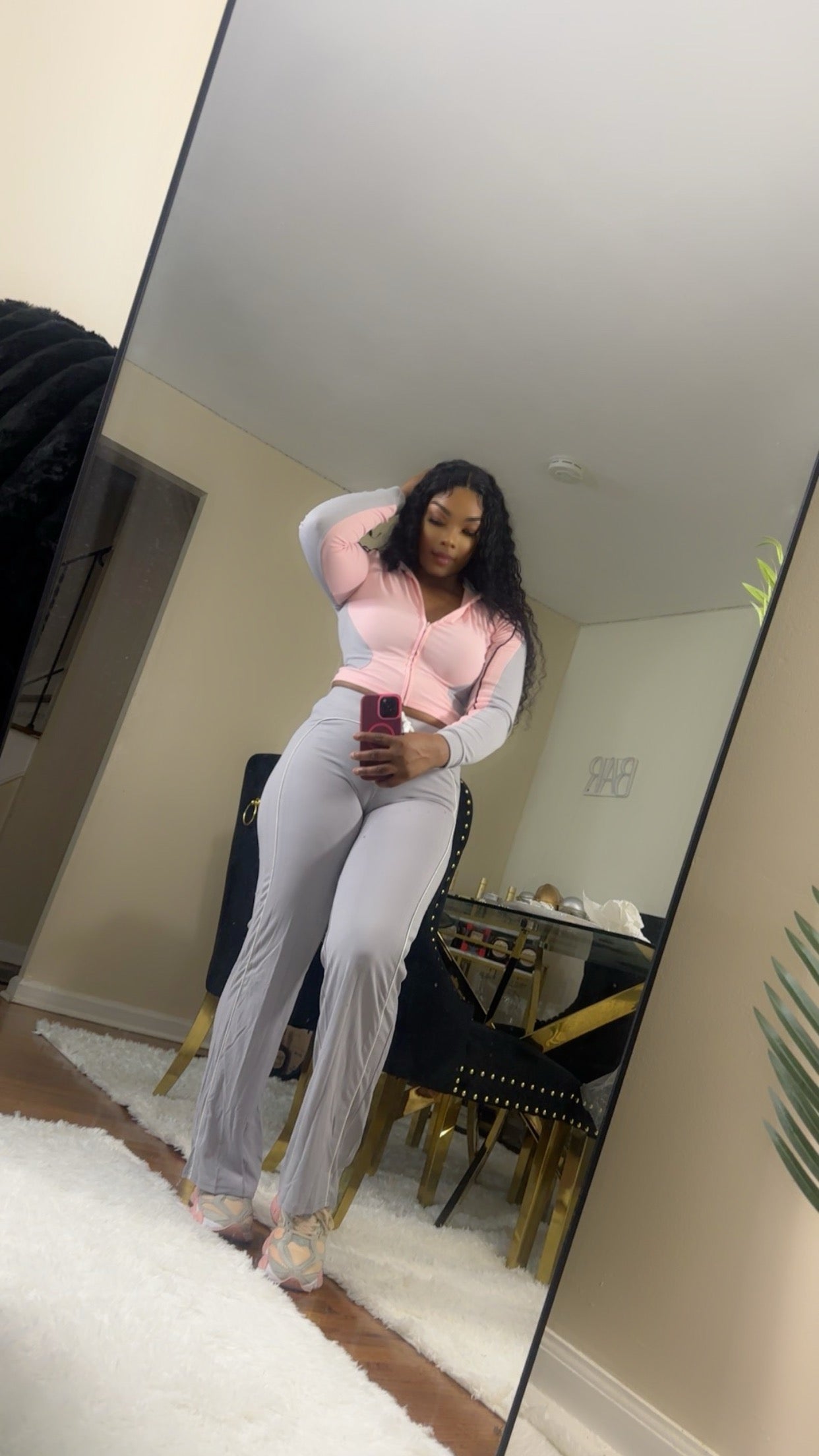 Cute and girly two piece pants set