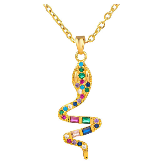 “Snake” Necklace 18k Gold Plated Steel, Waterproof