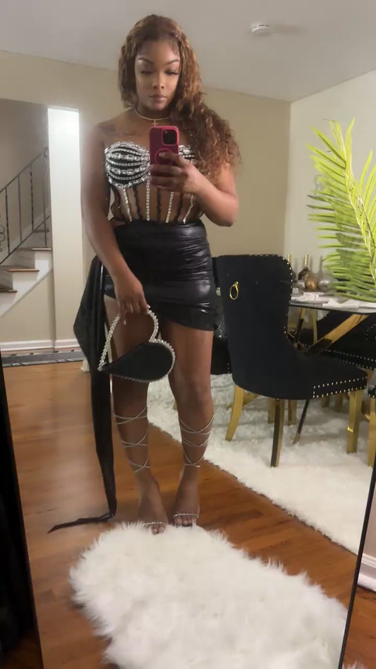 Luxe Glamour birthday two  piece skirt set