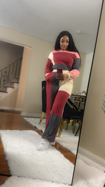 Two piece pants set tracksuit
