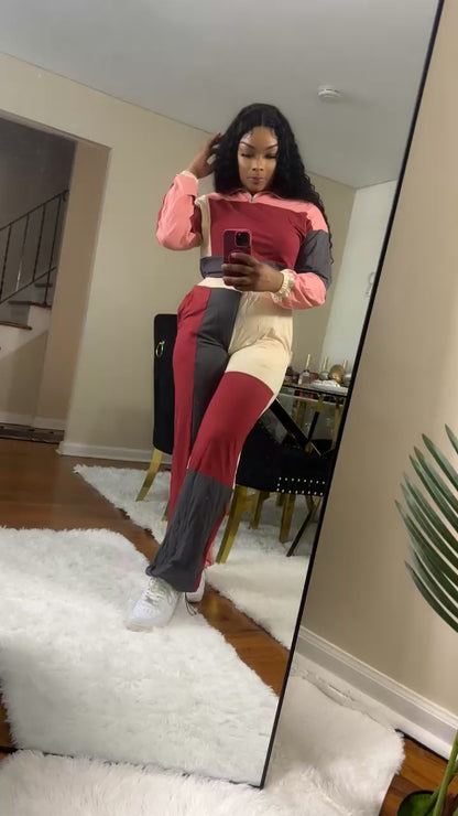 Two piece pants set tracksuit