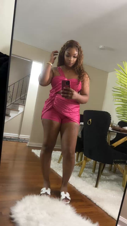 Champagne party shorts set